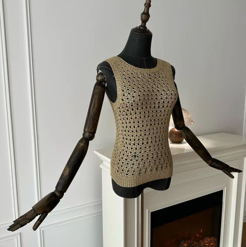 Dior Dior Gold Knitted Women's Sweater 0089 Size M / US 6-8 / IT 42-44 - 7 Thumbnail