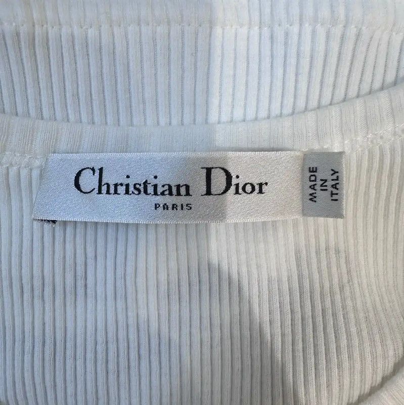 Dior Dior White Women's Graphic Tank Top 0089 Size S / US 4 / IT 40 - 4 Thumbnail