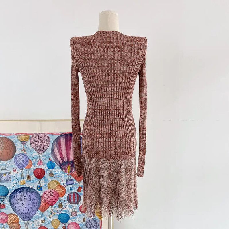 Dior Dior Multicolor Long Sleeve Dress for Women 0089 Size M / US 6-8 / IT 42-44 - 2 Thumbnail
