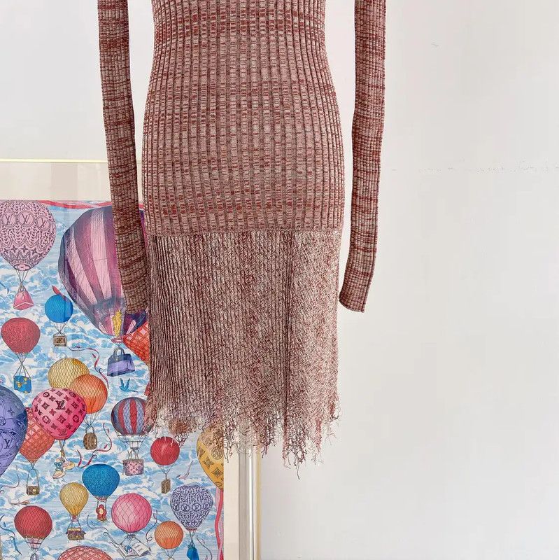 Dior Dior Multicolor Long Sleeve Dress for Women 0089 Size M / US 6-8 / IT 42-44 - 4 Thumbnail
