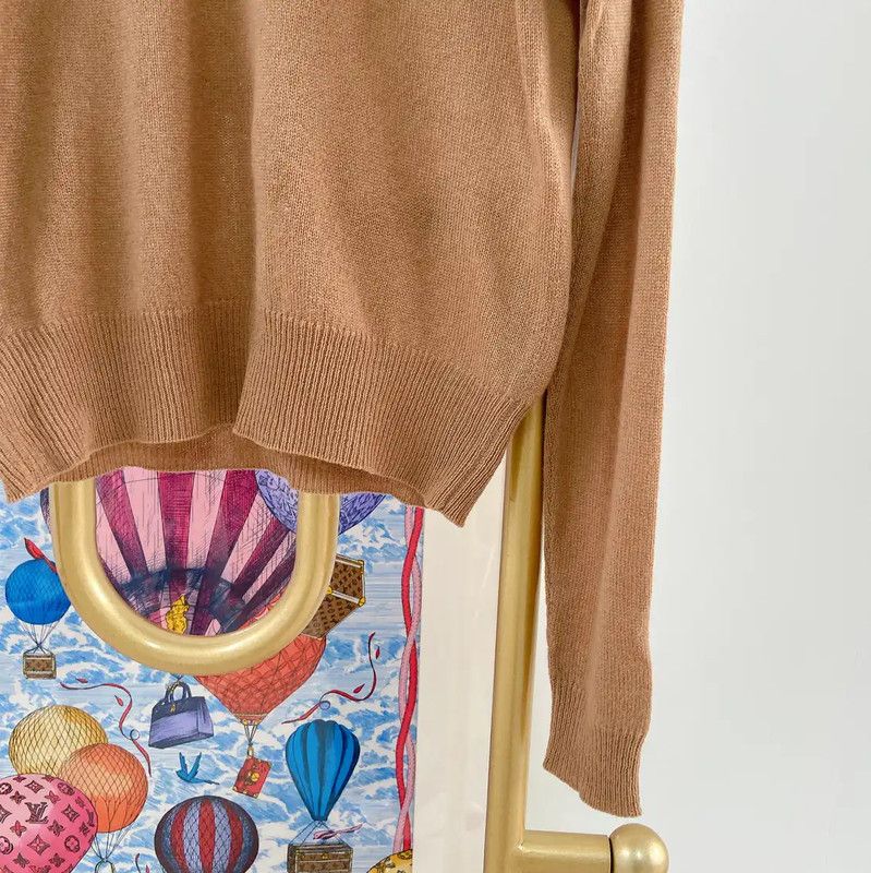 Dior Dior Brown Cashmere Long Sleeve Sweater 0089 Size S / US 4 / IT 40 - 4 Thumbnail