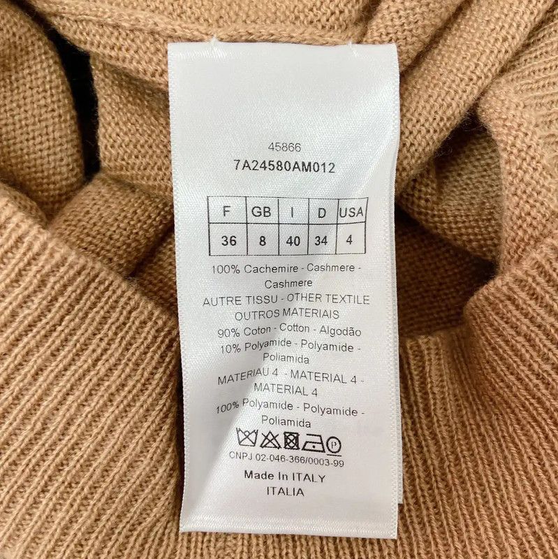 Dior Dior Brown Cashmere Long Sleeve Sweater 0089 Size S / US 4 / IT 40 - 7 Thumbnail