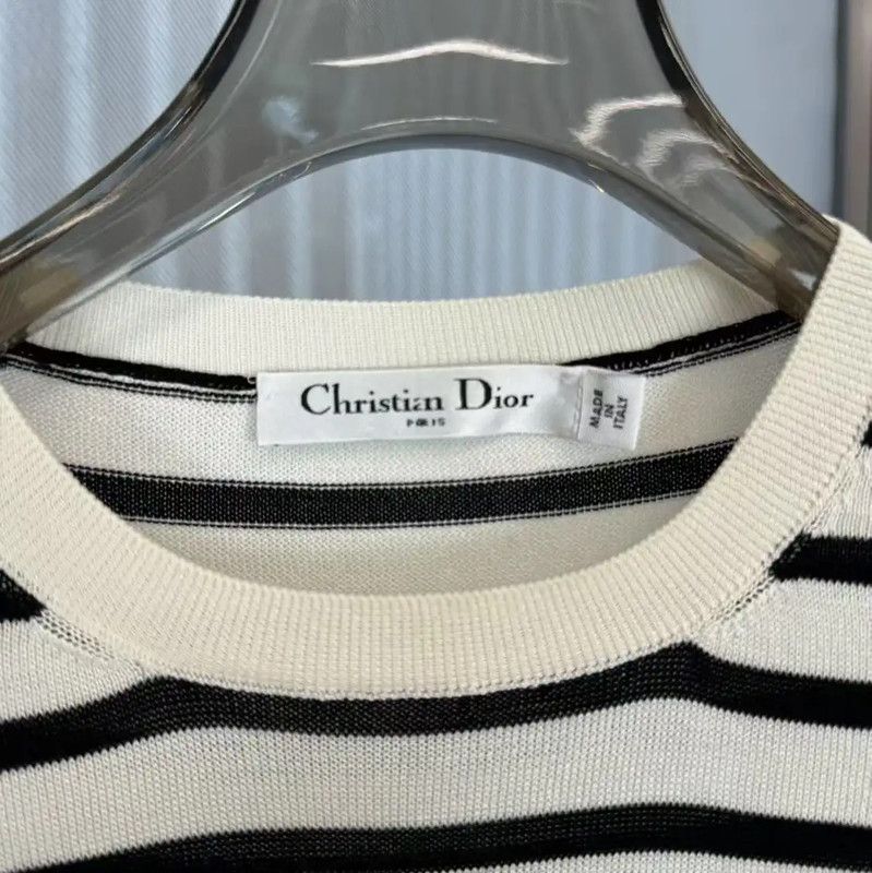 Dior Dior Women's Striped T-Shirt with J'ADIOR Logo 0089 Size S / US 4 / IT 40 - 3 Thumbnail