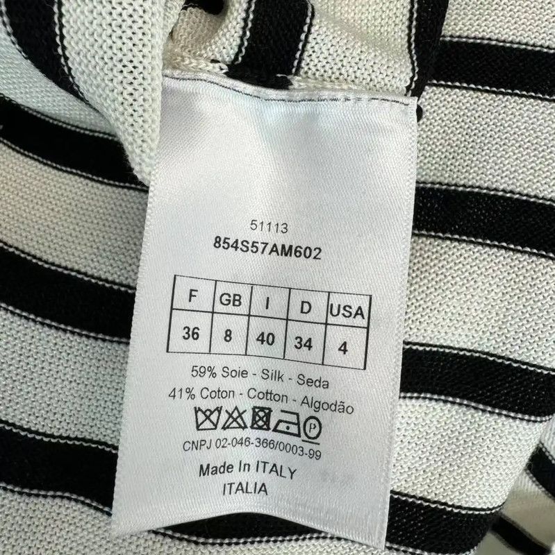 Dior Dior Women's Striped T-Shirt with J'ADIOR Logo 0089 Size S / US 4 / IT 40 - 4 Thumbnail