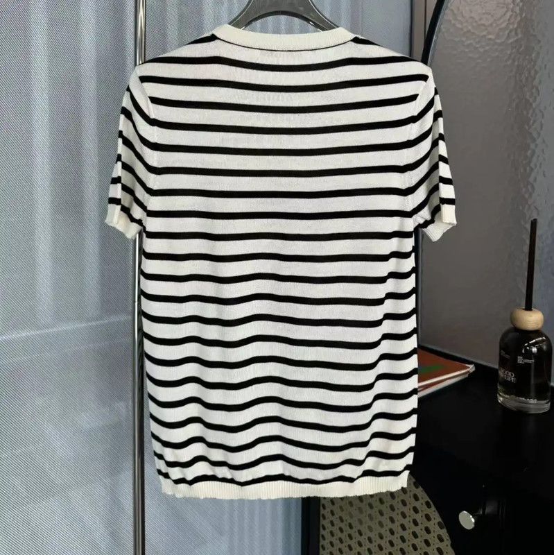 Dior Dior Women's Striped T-Shirt with J'ADIOR Logo 0089 Size S / US 4 / IT 40 - 2 Thumbnail