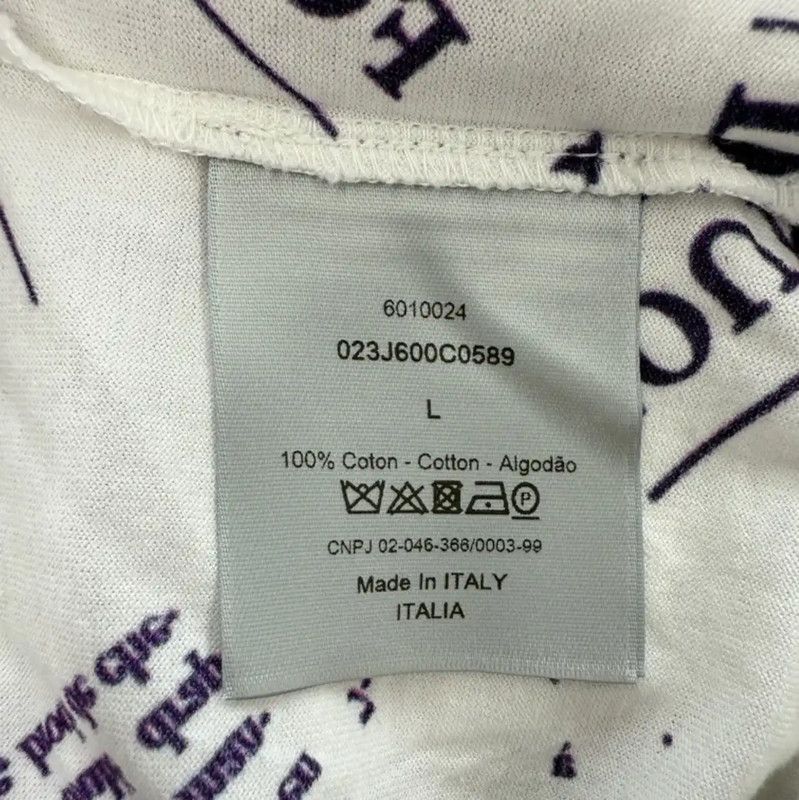 Dior Dior Multi-Color Cotton T-Shirt for Women 0089 Size L / US 10 / IT 46 - 4 Thumbnail