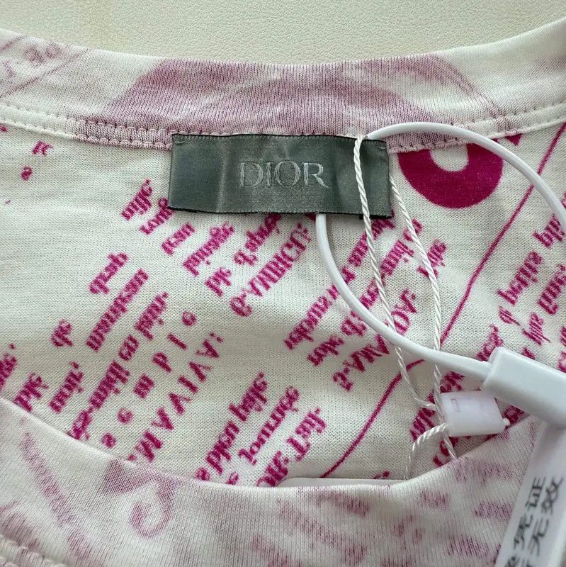 Dior Dior Multi-Color Cotton T-Shirt for Women 0089 Size L / US 10 / IT 46 - 3 Thumbnail