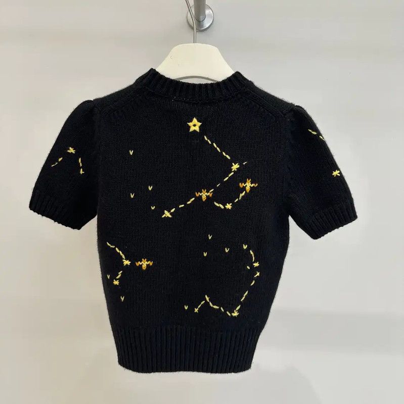 Dior Dior Short Sleeve Black Wool Sweater 0089 Size M / US 6-8 / IT 42-44 - 2 Thumbnail
