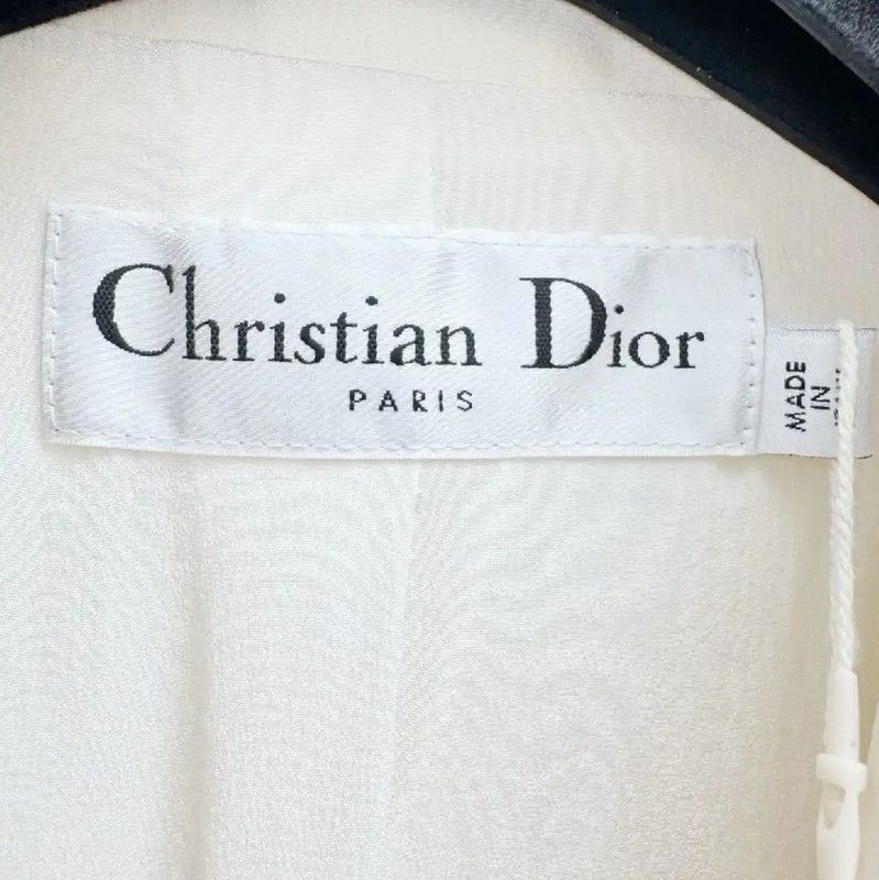 Dior Dior White Silk Women's Trench Coat 0089 Size S / US 4 / IT 40 - 3 Thumbnail
