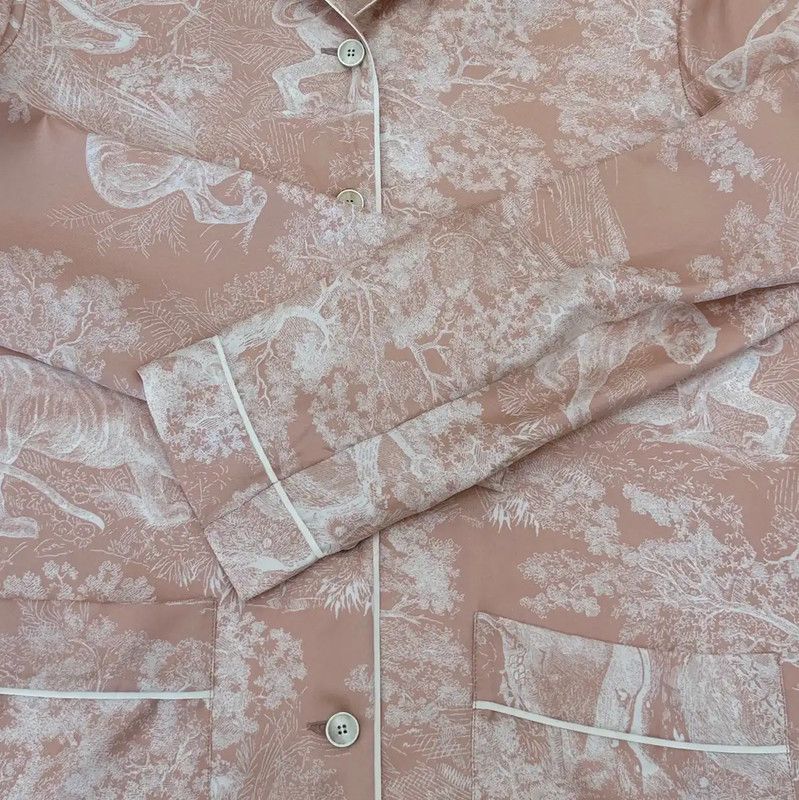 Dior Dior Pink Silk Long Sleeve Blouse 0089 Size S / US 4 / IT 40 - 4 Thumbnail