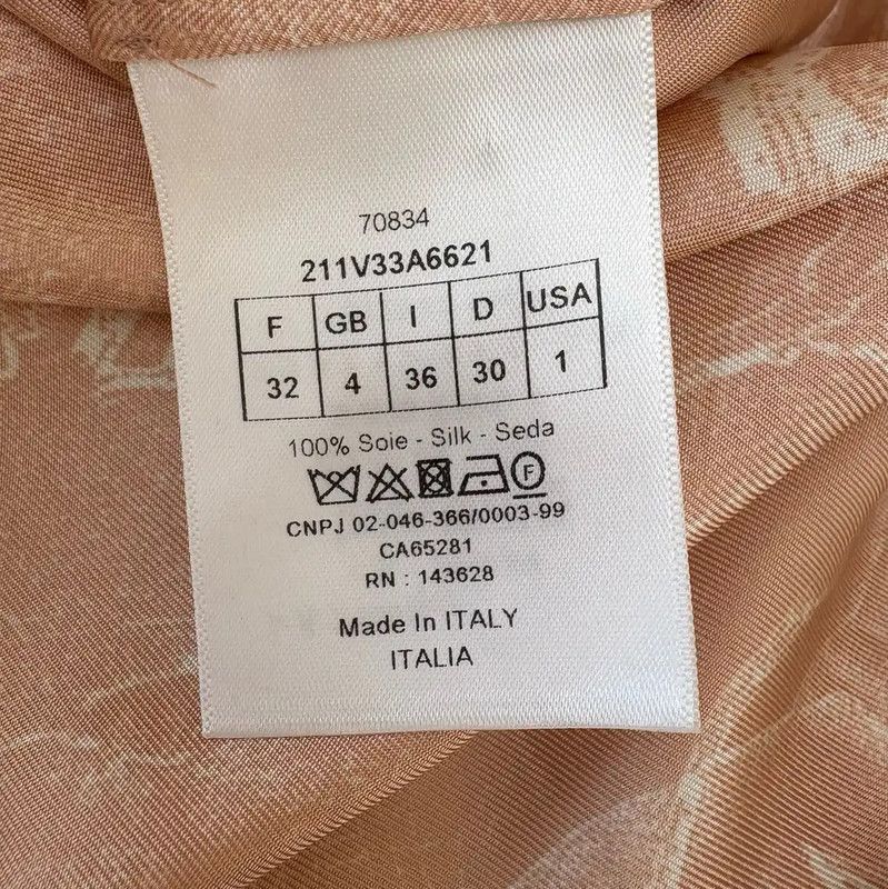 Dior Dior Pink Silk Long Sleeve Blouse 0089 Size S / US 4 / IT 40 - 8 Thumbnail