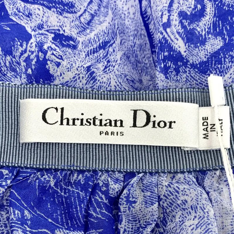 Dior Dior Women's Blue Cotton Midi Skirt 0089 Size 27" / US 4 / IT 40 - 5 Thumbnail