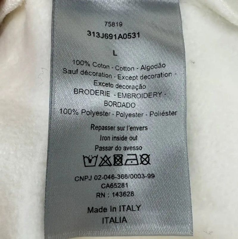 Dior Dior White Cotton Women's Hoodie L Size 0089 Size L / US 10 / IT 46 - 5 Thumbnail