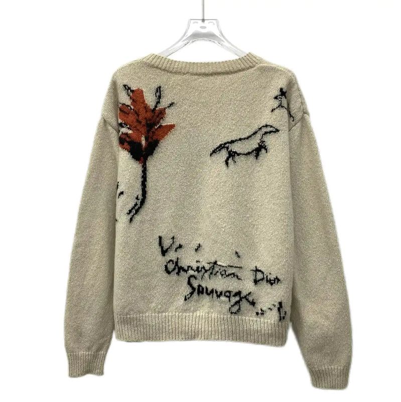 Dior Dior Beige Wool Pullover Sweater for Women 0089 Size M / US 6-8 / IT 42-44 - 2 Thumbnail