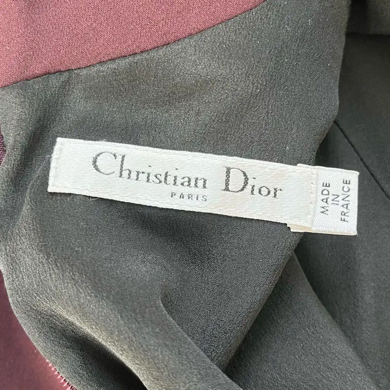 Dior Dior Summer Burgundy Short Sleeve Dress 0089 Size XXS / US 00 / IT 34 - 6 Thumbnail