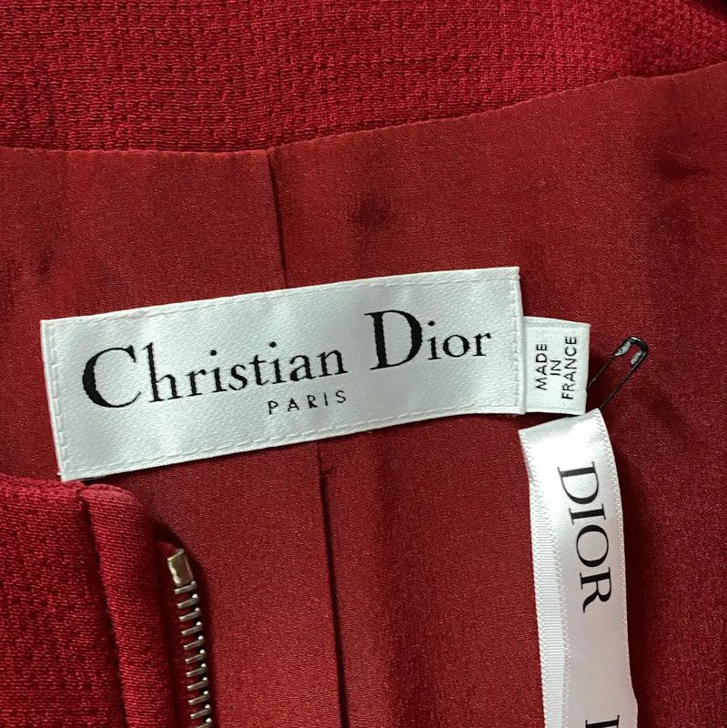 Dior Dior Red Long Sleeve Dress for Women 0089 Size ONE SIZE - 5 Thumbnail