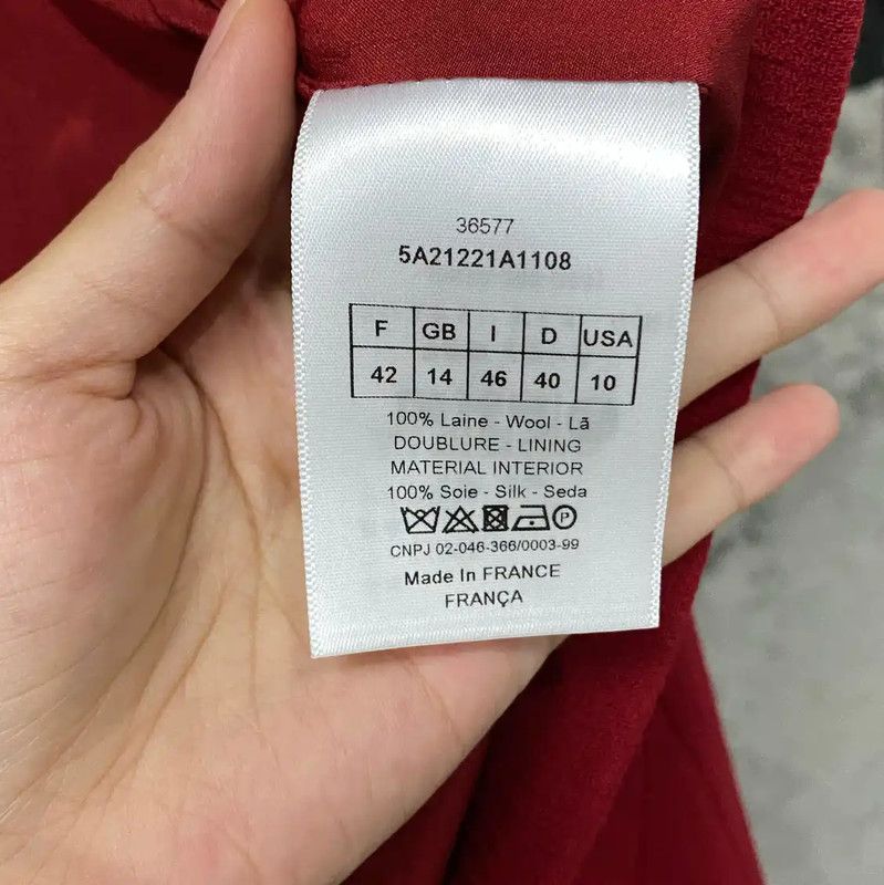 Dior Dior Red Long Sleeve Dress for Women 0089 Size ONE SIZE - 6 Thumbnail