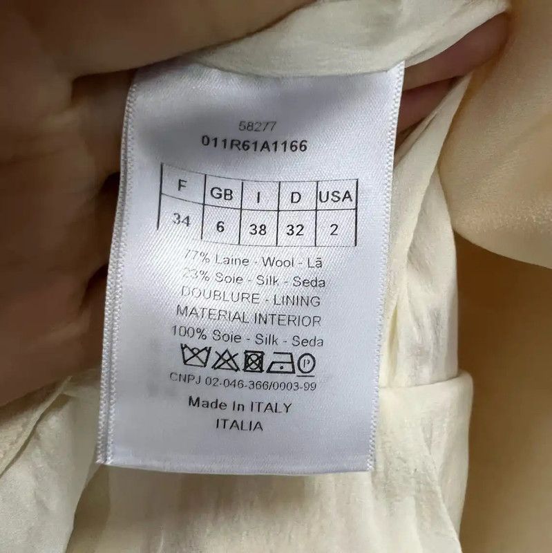 Dior Dior Summer Beige Cotton Short Sleeve Dress 0089 Size ONE SIZE - 4 Thumbnail