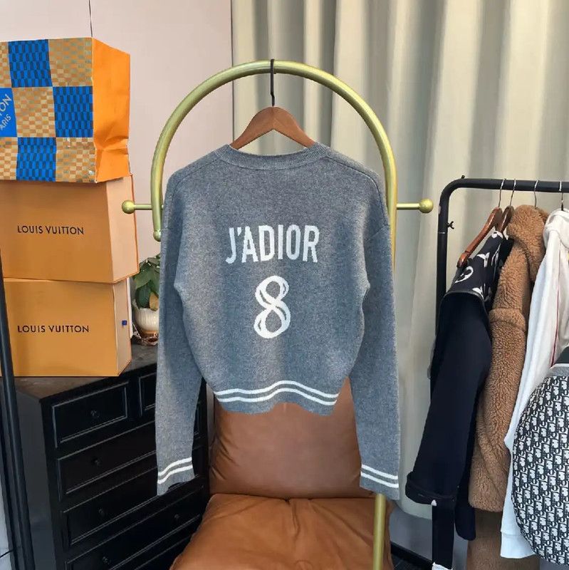 Dior Dior Gray Wool Pullover Sweater 0089 Size XS / US 0-2 / IT 36-38 - 2 Thumbnail