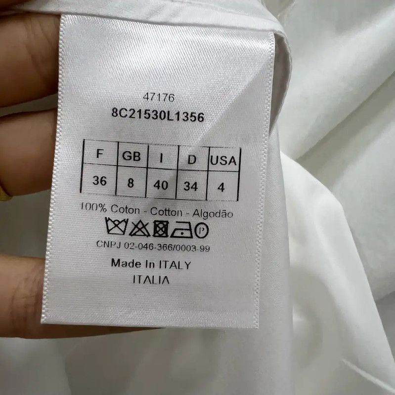 Dior Dior Summer White Cotton Dress for Women 0089 Size M / US 6-8 / IT 42-44 - 3 Thumbnail