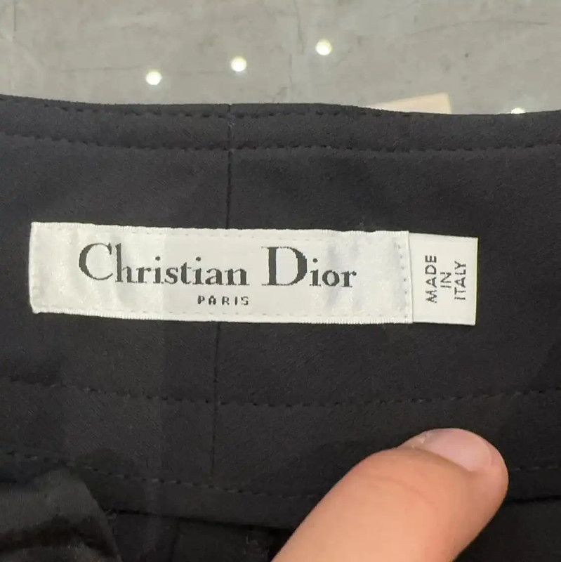 Dior Dior Summer Black Silk Wide-Leg Pants 0089 Size 30" / US 8 / IT 44 - 3 Thumbnail