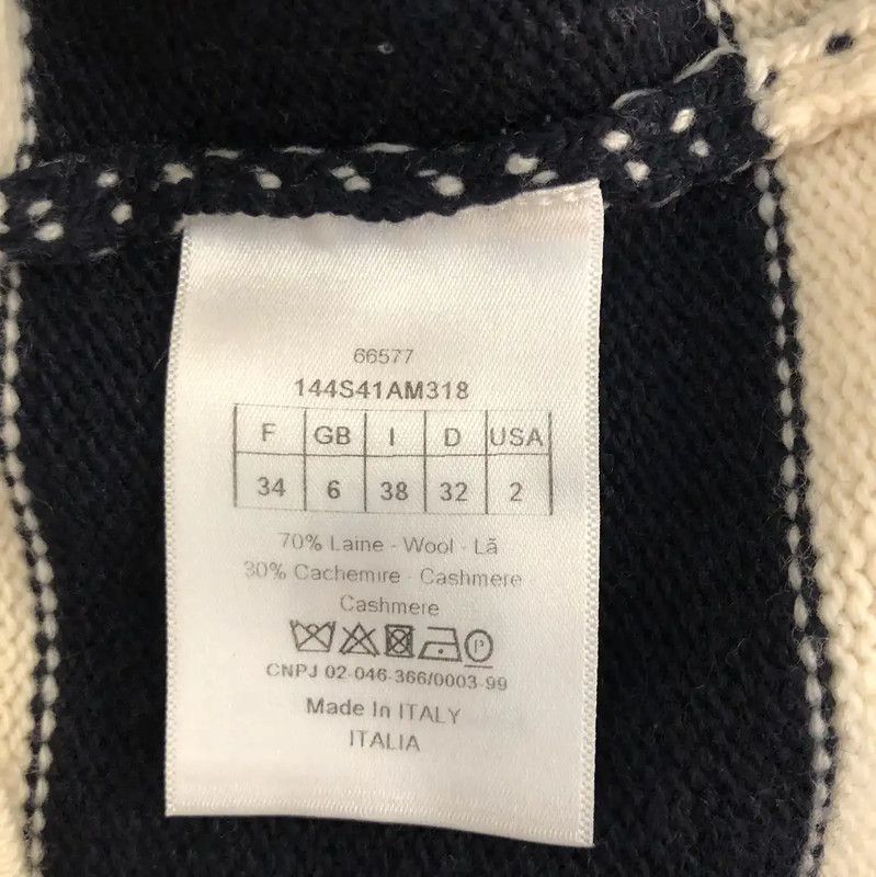 Dior Dior Women's Cream Cashmere Pullover Sweater 0089 Size XS / US 0-2 / IT 36-38 - 5 Thumbnail