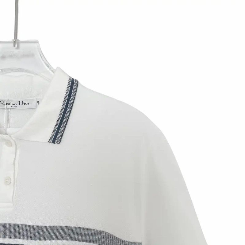 Dior Dior Women's Summer White Cotton T-Shirt 0089 Size XL / US 12-14 / IT 48-50 - 3 Thumbnail