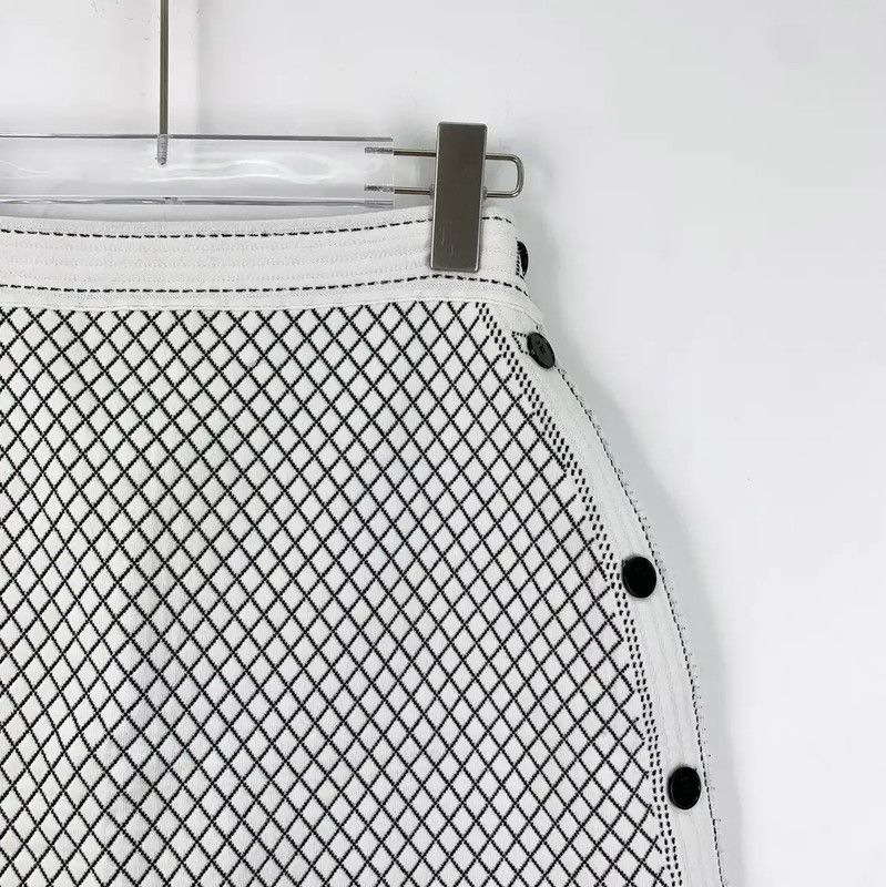 Dior Dior White Ladies Skirt with Button Details 0089 Size 23" - 3 Thumbnail