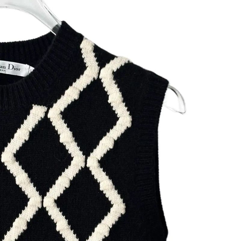 Dior Dior Black Cotton Blend Sweater 0089 Size L / US 10 / IT 46 - 3 Thumbnail