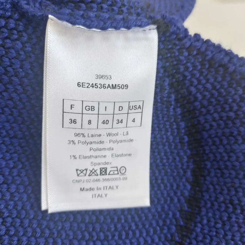 Dior Dior Women's Blue Wool Striped Pullover Sweater 0089 Size M / US 6-8 / IT 42-44 - 5 Thumbnail