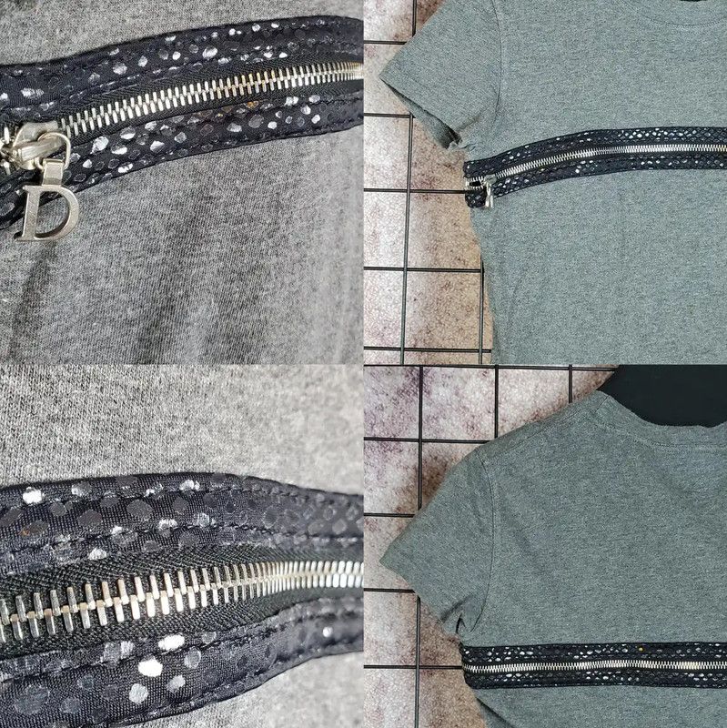 Dior Dior Gray Summer Short Sleeve T-Shirt 0089 Size S / US 4 / IT 40 - 8 Thumbnail