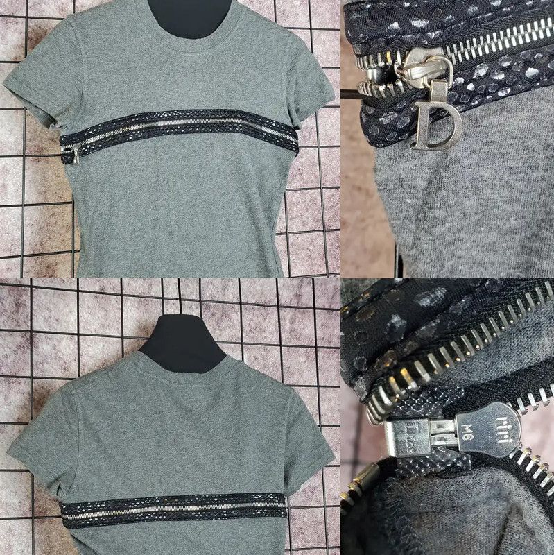 Dior Dior Gray Summer Short Sleeve T-Shirt 0089 Size S / US 4 / IT 40 - 5 Thumbnail