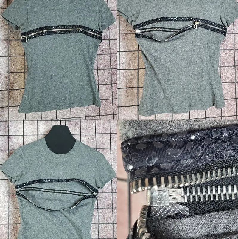 Dior Dior Gray Summer Short Sleeve T-Shirt 0089 Size S / US 4 / IT 40 - 3 Thumbnail