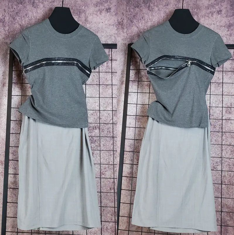 Dior Dior Gray Summer Short Sleeve T-Shirt 0089 Size S / US 4 / IT 40 - 2 Thumbnail