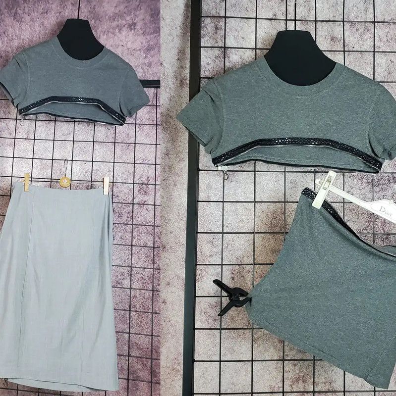 Dior Dior Gray Summer Short Sleeve T-Shirt 0089 Size S / US 4 / IT 40 - 6 Thumbnail