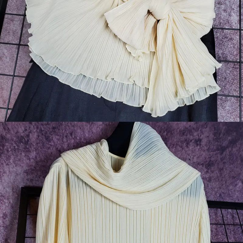 Dior Dior Summer Yellow Short Sleeve Pleated Top 0089 Size L / US 10 / IT 46 - 9 Thumbnail