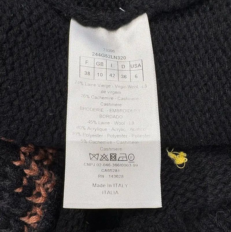 Dior Dior Black Wool Women's Cardigan 0089 Size S / US 4 / IT 40 - 8 Thumbnail