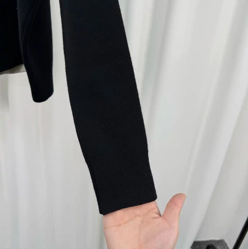 Dior Dior Black Wool Sweater with J'ADIOR Embroidery 0089 Size XS / US 0-2 / IT 36-38 - 4 Thumbnail