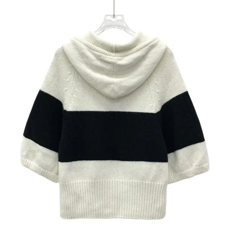 Dior Dior Color Block Wool Hoodie for Women 0089 Size M / US 6-8 / IT 42-44 - 2 Thumbnail