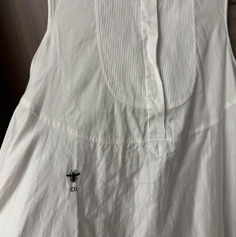 Dior Dior Women's Cotton Dress in White 0089 Size S / US 4 / IT 40 - 3 Thumbnail