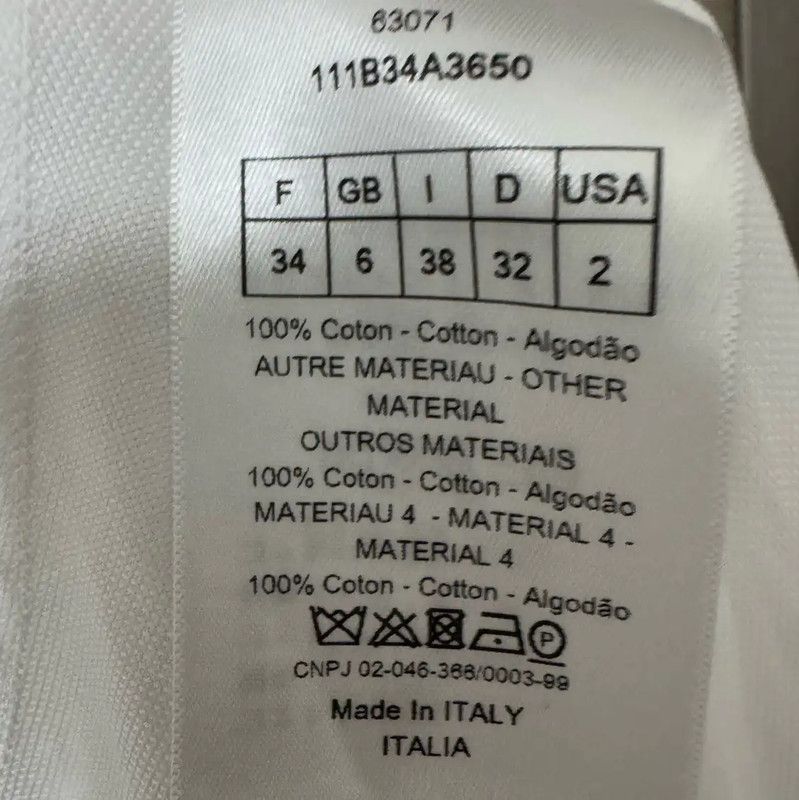Dior Dior Women's Cotton Dress in White 0089 Size S / US 4 / IT 40 - 5 Thumbnail