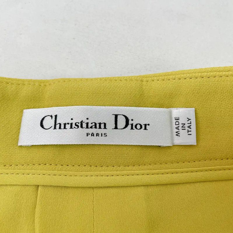 Dior Dior Yellow Wool Women's Shorts 0089 Size 24" / US 00 / IT 34 - 6 Thumbnail
