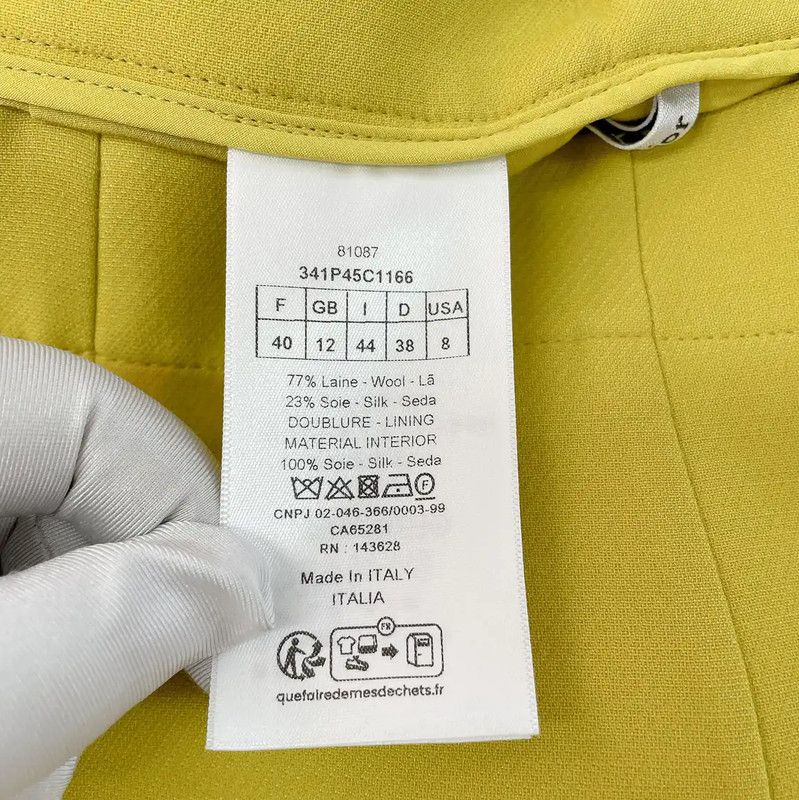 Dior Dior Yellow Wool Women's Shorts 0089 Size 24" / US 00 / IT 34 - 7 Thumbnail