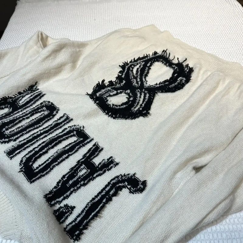 Dior Dior White Cashmere Sweater with J'adior 8 0089 Size M / US 6-8 / IT 42-44 - 5 Thumbnail