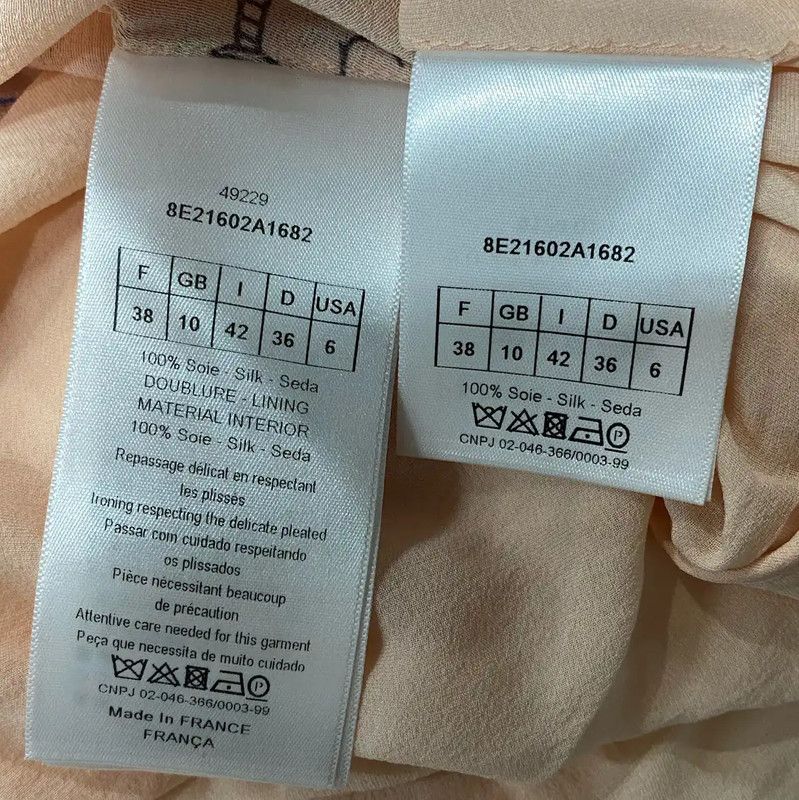 Dior Dior Women's Blush Color Dress with Patterns 0089 Size ONE SIZE - 6 Thumbnail