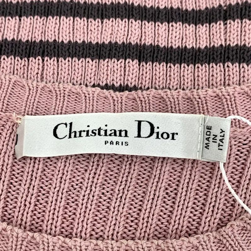 Dior Dior Pink Cotton Ribbed Pullover Sweater 0089 Size M / US 6-8 / IT 42-44 - 6 Thumbnail