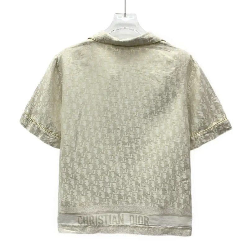 Dior Dior Gold Silk Shirt for Women 0089 Size XS / US 0-2 / IT 36-38 - 2 Thumbnail