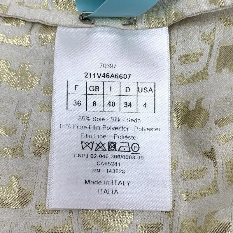 Dior Dior Gold Silk Shirt for Women 0089 Size XS / US 0-2 / IT 36-38 - 6 Thumbnail