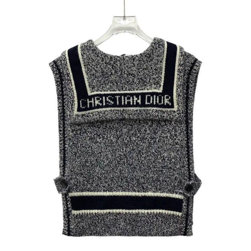 Dior Dior Women's Gray Wool Pullover Sweater 0089 Size XS / US 0-2 / IT 36-38 - 2 Thumbnail
