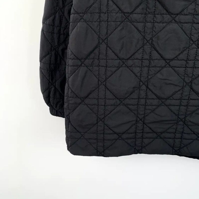 Dior Dior Black Quilted Women's Cotton Coat 0089 Size ONE SIZE - 4 Thumbnail